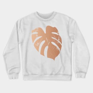 Monstera Leaf with boho pattern Crewneck Sweatshirt